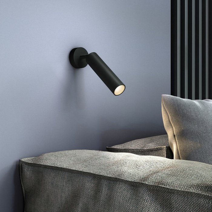 Светодиодный светильник 20128/1 LED черный Ease - лучшие Накладные споты в INMYROOM