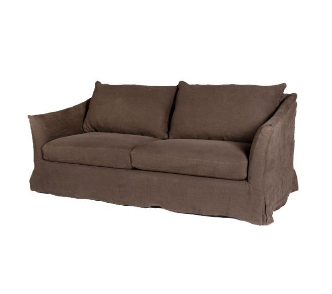 Прямой диван Carre коричневого цвета
