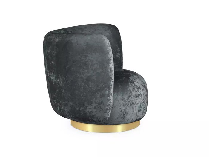 Кресло Lucca темно-серого цвета с золотым основанием  - лучшие Интерьерные кресла в INMYROOM