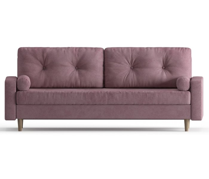 Диван-кровать из велюра Basel темно-розового цвета - купить Прямые диваны по цене 39490.0