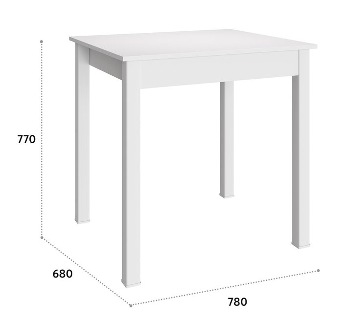 Обеденный стол Стол белого цвета - купить Обеденные столы по цене 4515.0