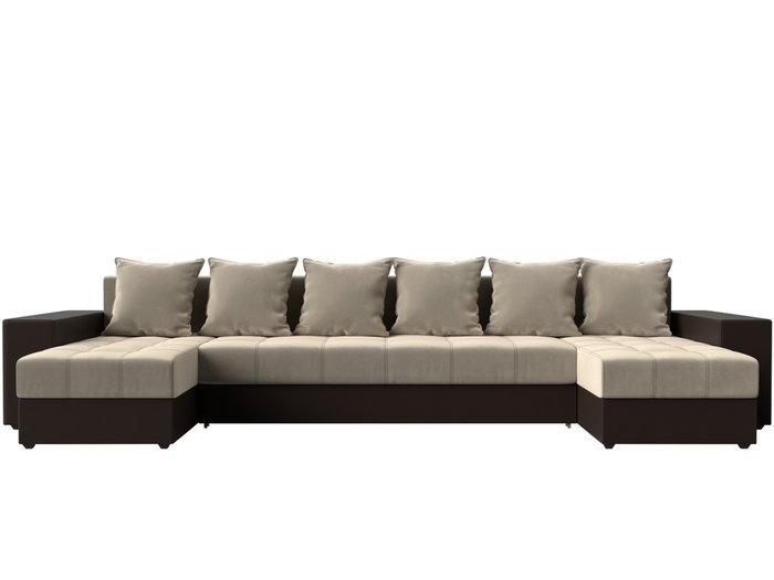 Уловой диван-кровать Дубай бежевого цвета (ткань\экокожа) - купить Угловые диваны по цене 75999.0
