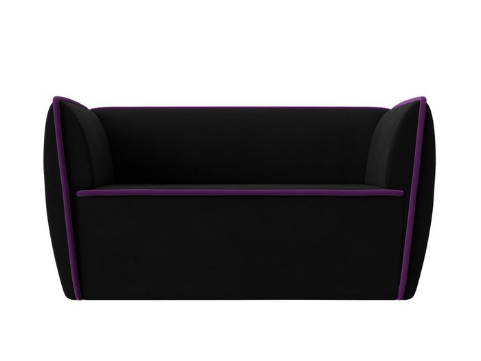 Прямой диван Бергамо черного цвета - купить Прямые диваны по цене 26999.0