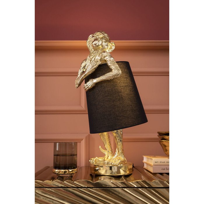 Лампа настольная Monkey с черным абажуром - купить Настольные лампы по цене 17584.0