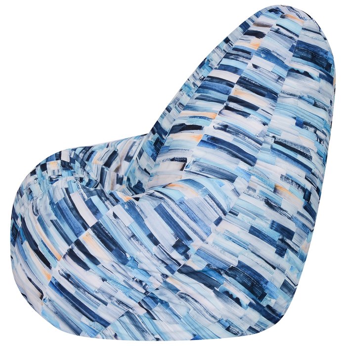 Кресло-мешок Груша L Палитра сине-голубого цвета - купить Бескаркасная мебель по цене 2790.0