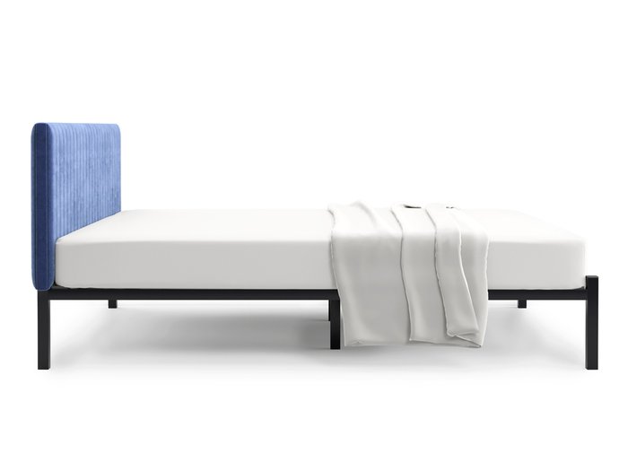 Кровать Лофт Mellisa Steccato 140х200 синего цвета без подъемного механизма - лучшие Кровати для спальни в INMYROOM