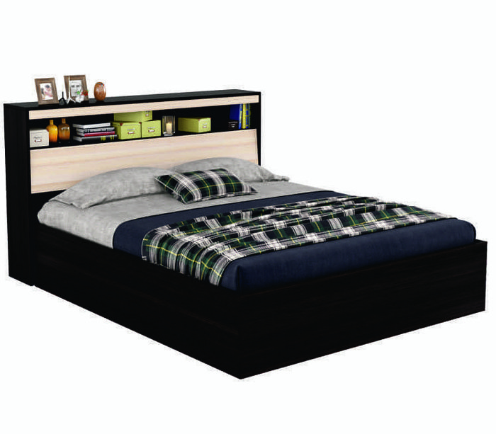 Кровать Виктория 180х200 цвета венге с откидным блоком 
