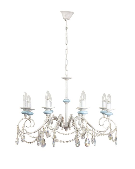 Подвесная люстра Christel L.8303-8CREAM/G (металл, цвет кремовый)