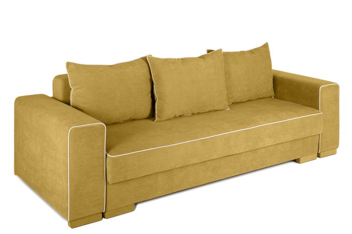 Диван-кровать Цезарь 4 горчичного цвета - купить Прямые диваны по цене 52801.0