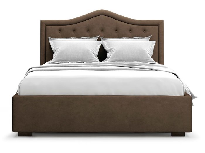 Кровать с подъемным механизмом Tibr 140х200 коричневого цвета