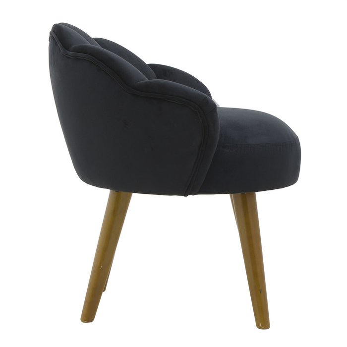 Кресло черного цвета на деревянных ножках - лучшие Интерьерные кресла в INMYROOM