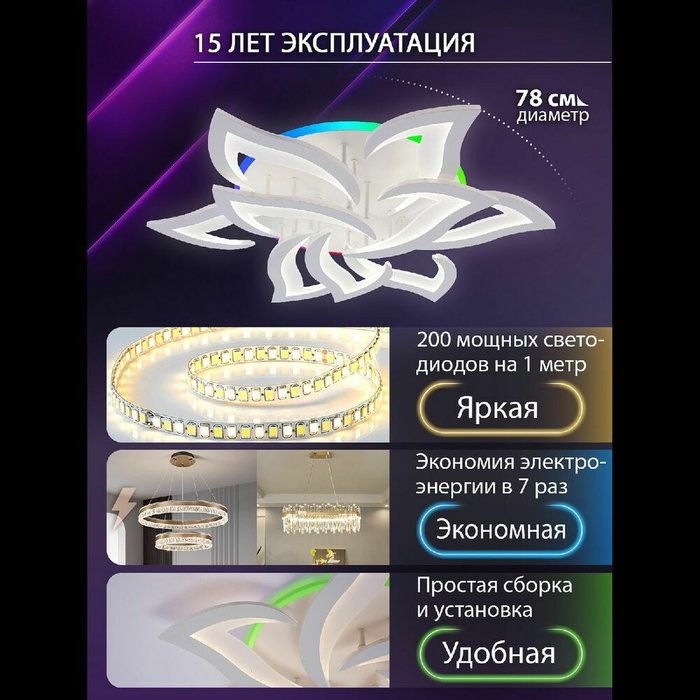 Потолочная люстра Olimp LED LAMPS 81435 (акрил, цвет белый) - лучшие Потолочные люстры в INMYROOM Потолочная люстра Olimp LED LAMPS 81435 (акрил, цвет белый) - лучшие Потолочные люстры в INMYROOM