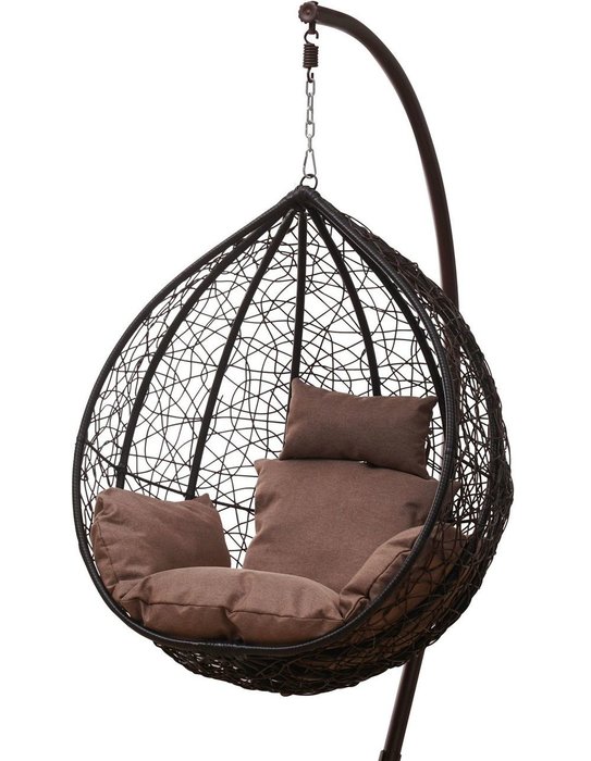 Подвесное кресло Moti brown коричневого цвета - купить Садовые кресла по цене 15500.0