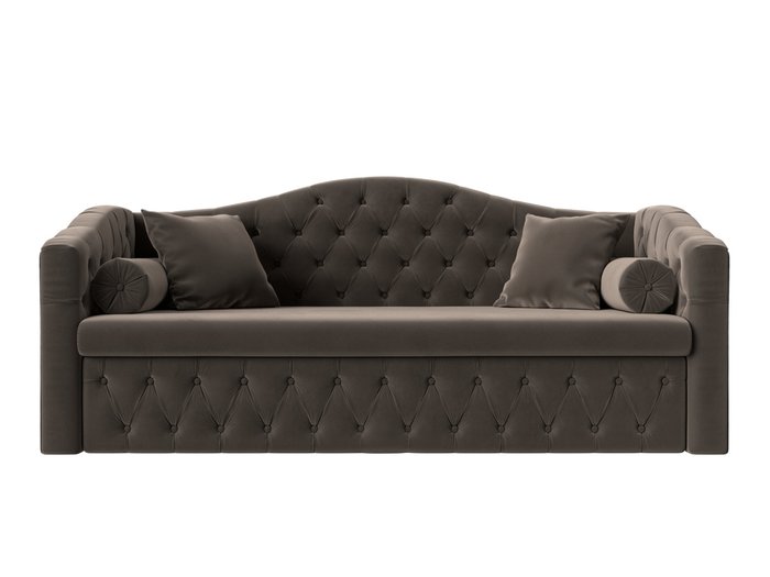 Прямой диван-кровать Мечта коричневого цвета - купить Прямые диваны по цене 50999.0
