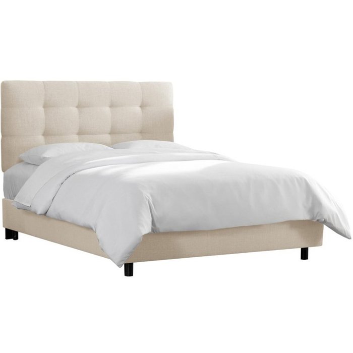 Кровать Alice Tufted Talc белого цвета 160х200