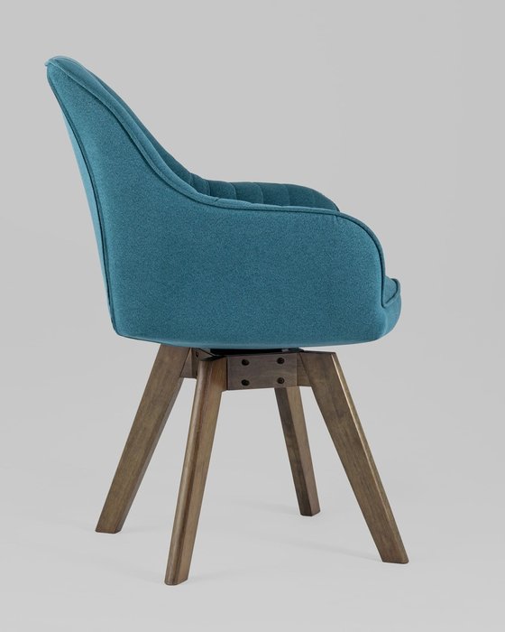 Набор из двух вращающихся стульев Mans бирюзового цвета - лучшие Обеденные стулья в INMYROOM