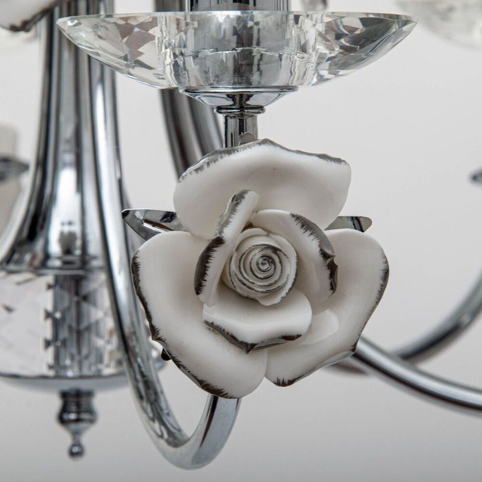 Подвесная люстра 2031/6 (chrome) (ткань, цвет черный) - купить Подвесные люстры по цене 18876 Подвесная люстра 2031/6 (chrome) (ткань, цвет черный) - купить Подвесные люстры по цене 18876