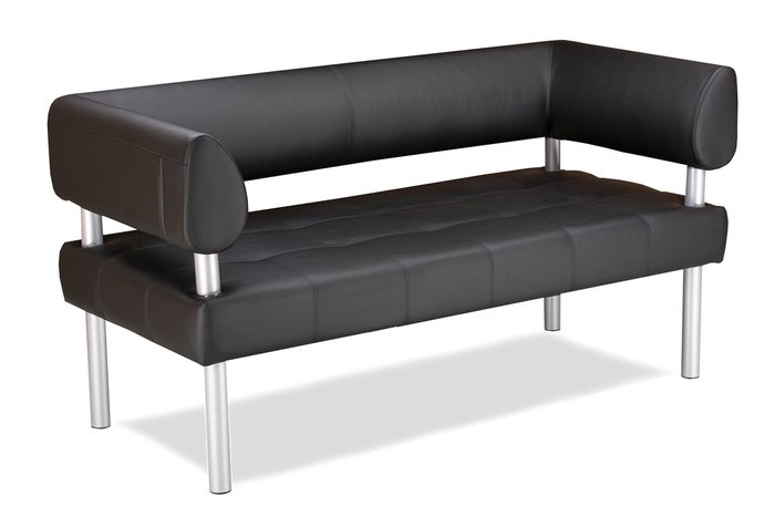 Прямой диван Тревизо черного цвета - купить Прямые диваны по цене 34470.0