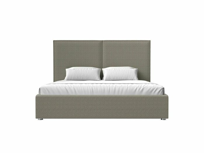 Кровать Аура 200х200 серо-бежевого цвета с подъемным механизмом  - купить Кровати для спальни по цене 96999.0