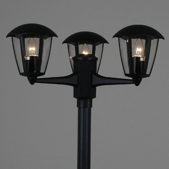 Парковый светильник 08304-0.7-001SJ 2,2m BK черного цвета - лучшие Наземные светильники в INMYROOM