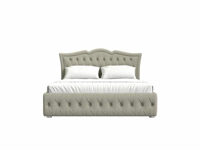 Кровать Герда 180х200 серо-бежевого цвета с подъемным механизмом - купить Кровати для спальни по цене 89999.0