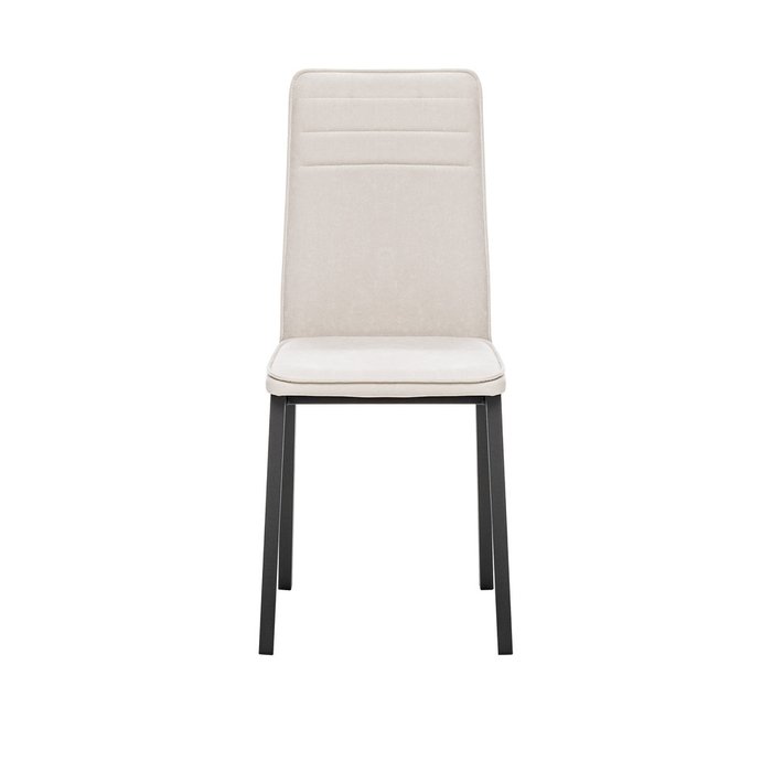 Стул Бри молочного цвета с черными ножками - купить Обеденные стулья по цене 4730.0