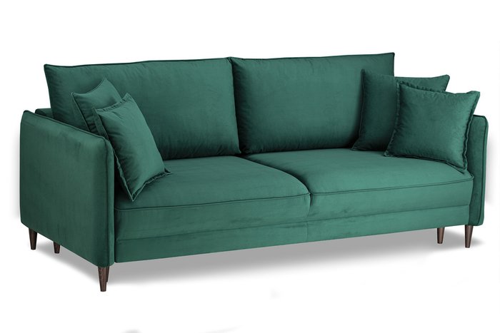 Прямой диван-кровать Йорк Премиум зеленого цвета - лучшие Прямые диваны в INMYROOM