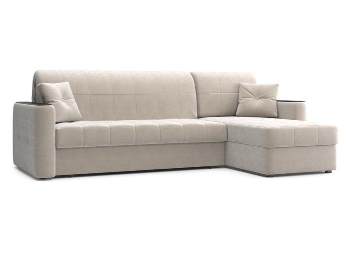 Угловой диван-кровать Ницца бежевого цвета - купить Угловые диваны по цене 69615.0
