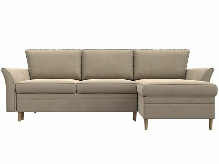 Угловой диван-кровать София бежевого цвета правый угол - купить Угловые диваны по цене 62999.0