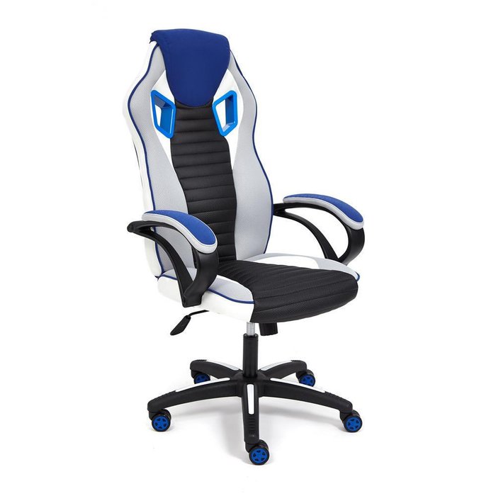Кресло офисное Pilot серо-синего цвета