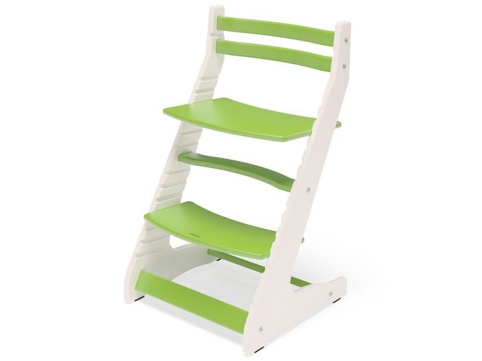 Растущий регулируемый стул Вырастайка бело-зеленого цвета
