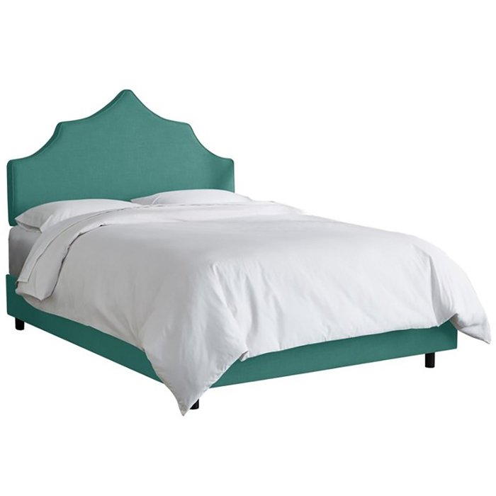 Кровать Camille Light Teal бирюзового цвета 180х200