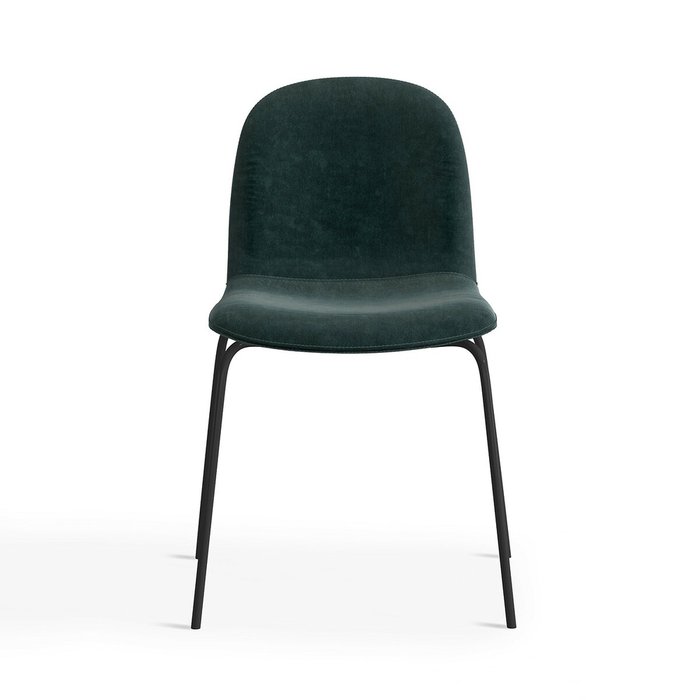 Стул из велюра Tibby зеленого цвета - купить Обеденные стулья по цене 27719.0