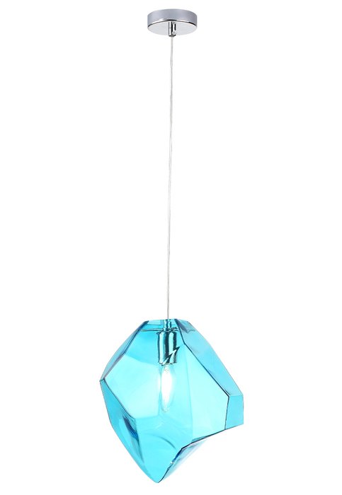 Подвесной светильник NUESTRO SP1 CHROME/BLUE (стекло, цвет синий)