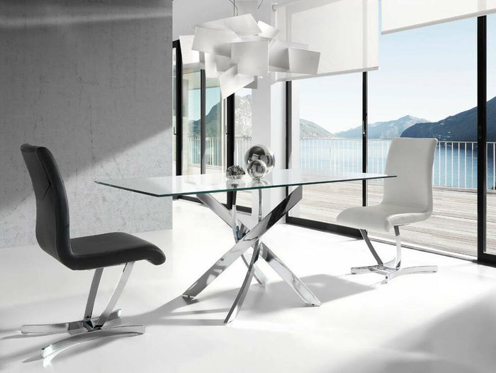 Стол обеденный со стеклянной столешницей - купить Обеденные столы по цене 139990.0