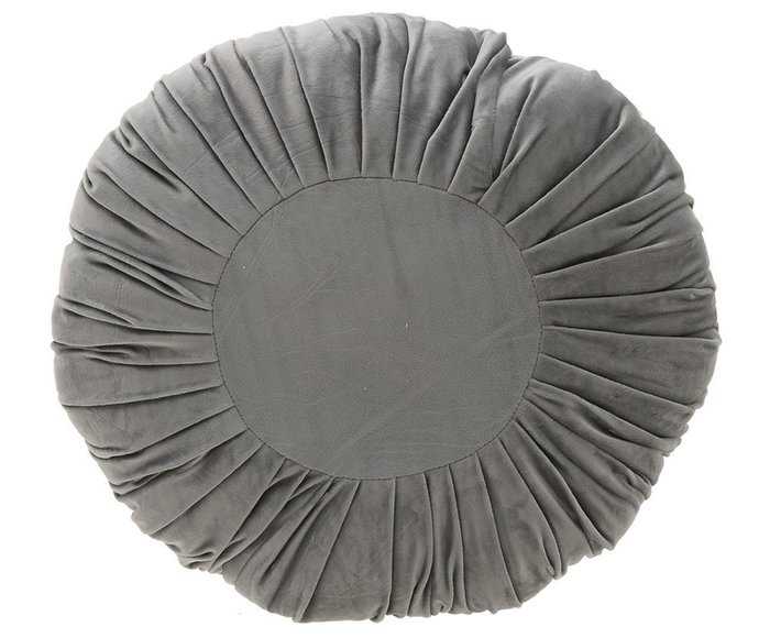 Подушка круглая серого цвета