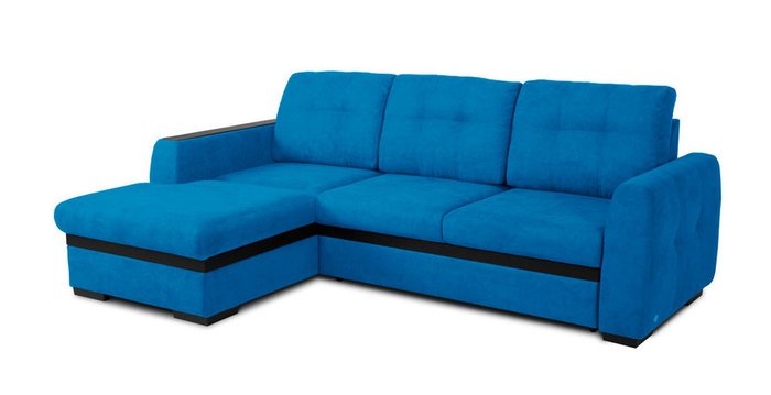 Угловой модульный диван-кровать Айдер синего цвета - купить Угловые диваны по цене 137682.0