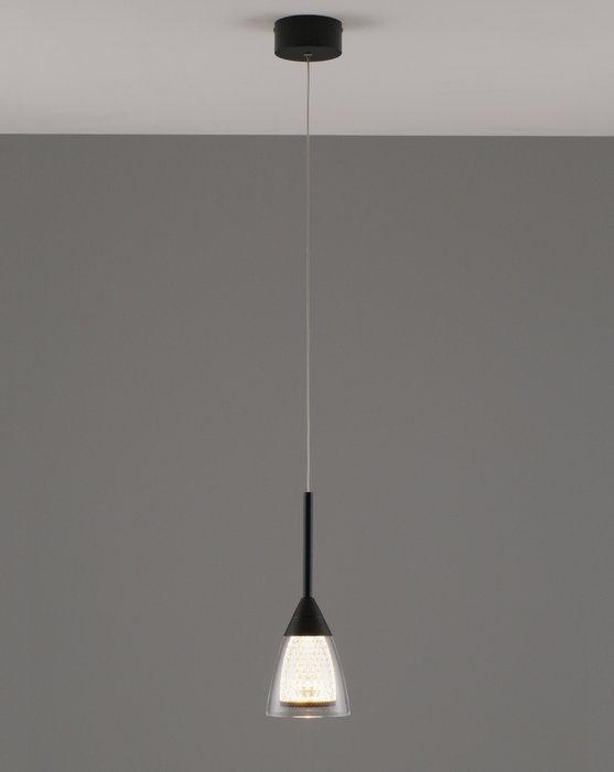 Подвесной светодиодный светильник Leina черного цвета - купить Подвесные светильники по цене 7790.0