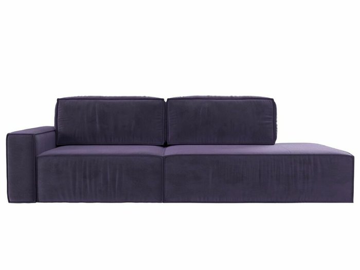 Прямой диван-кровать Прага модерн темно-фиолетового цвета подлокотник слева - купить Прямые диваны по цене 76999.0