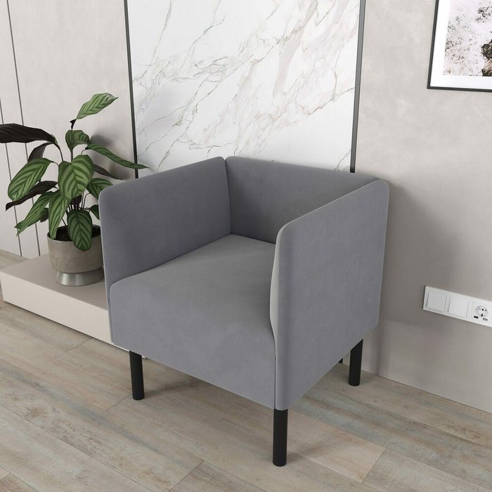 Кресло Монреаль серого цвета - купить Интерьерные кресла по цене 11990.0