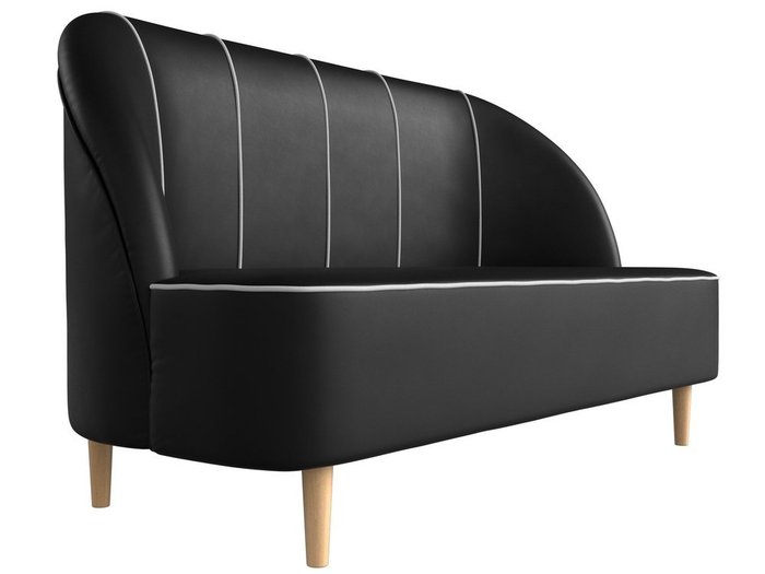 Диван Фелини черного цвета (экокожа) - лучшие Прямые диваны в INMYROOM