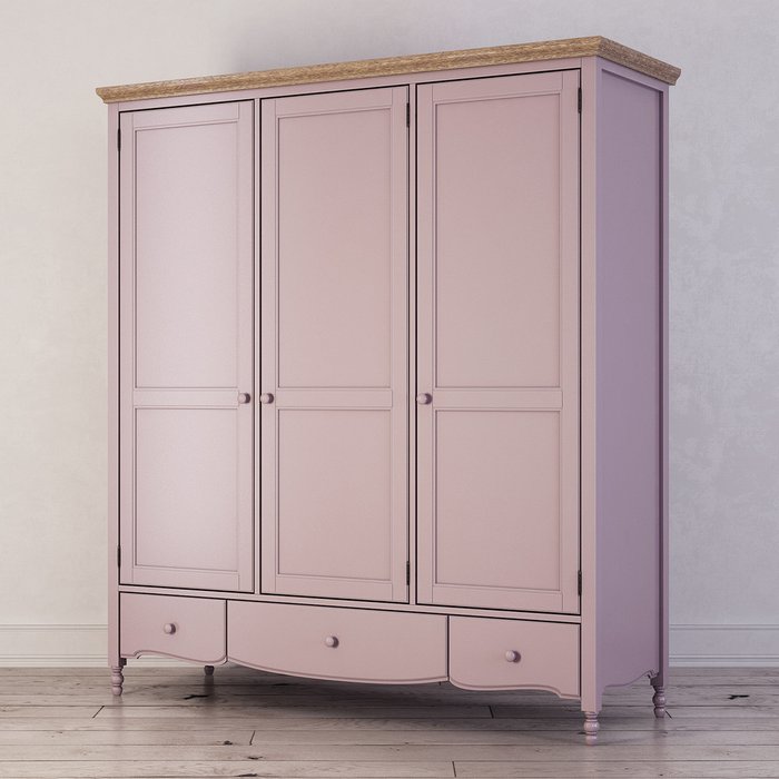 Шкаф трехстворчатый Leblanc лавандового цвета - купить Шкафы распашные по цене 359700.0