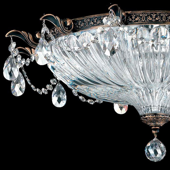 Потолочная хрустальная люстра Schonbek Milano с арматурой цвета римского серебра  - лучшие Потолочные люстры в INMYROOM