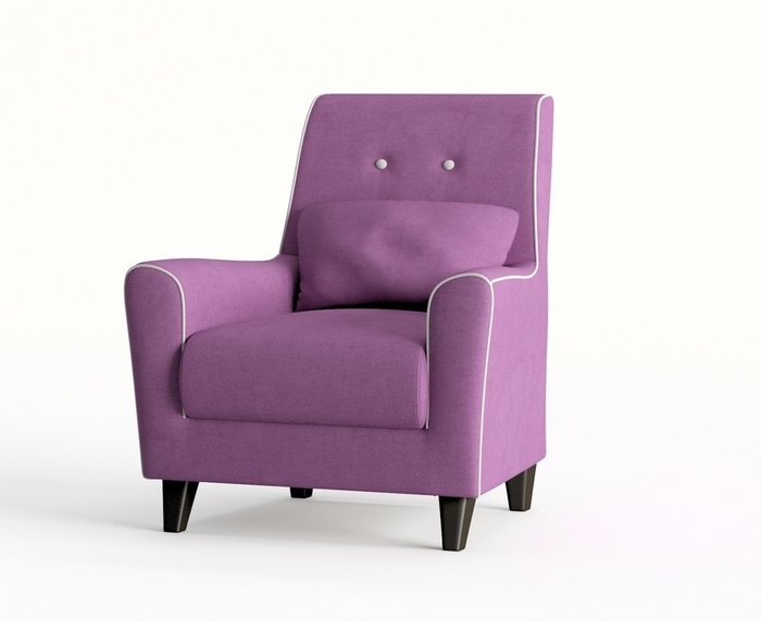 Кресло Мерлин в обивке из велюра сиреневого цвета
