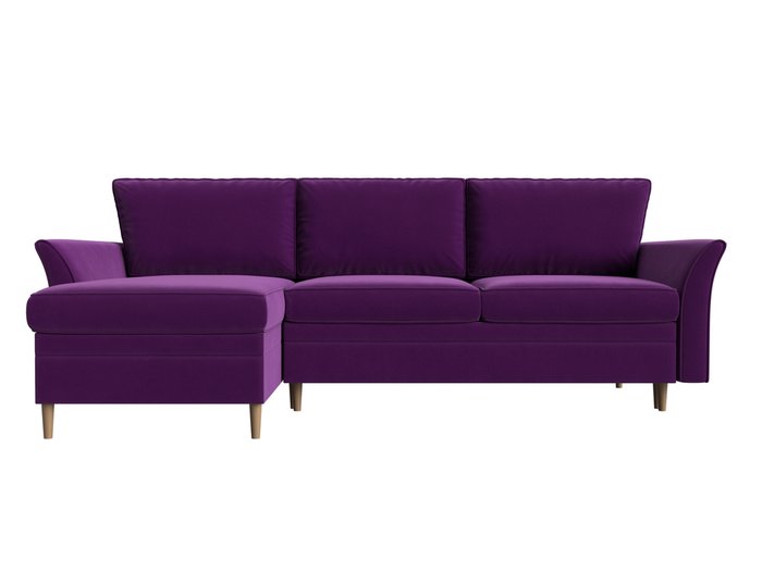 Угловой диван-кровать София фиолетового цвета левый угол - купить Угловые диваны по цене 59999.0