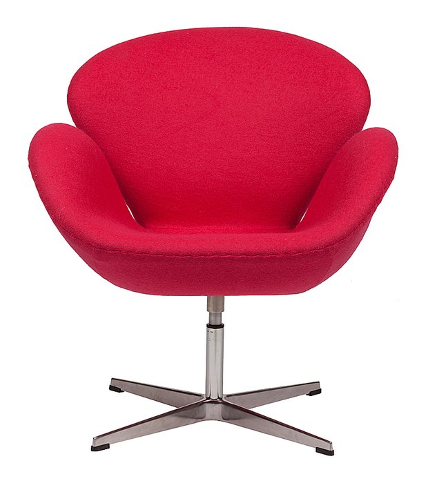 Кресло Swan Кресло Swan Chair Ярко-красная Шерсть