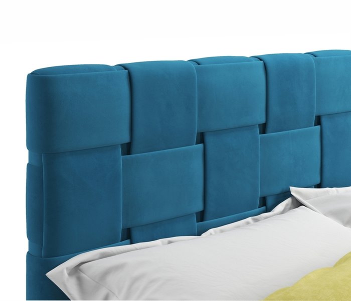 Кровать Tiffany 160х200 с матрасом синего цвета - купить Кровати для спальни по цене 51300.0