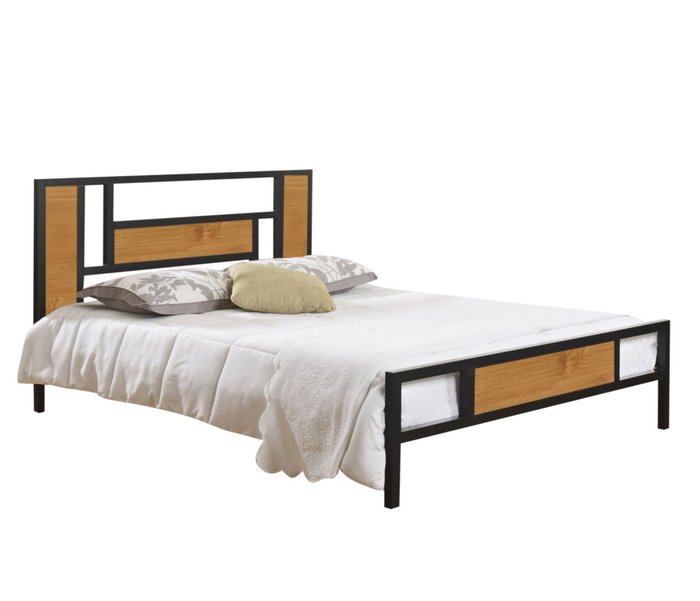 Кровать Бристоль 120х200 черно-коричневого цвета - купить Кровати для спальни по цене 26990.0