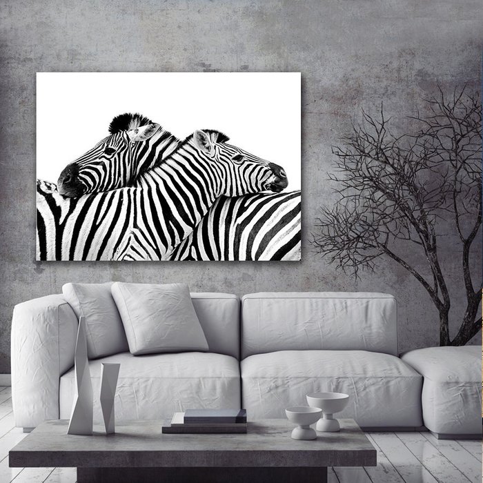 Картина на холсте Две зебры 50х70 см - купить Картины по цене 5990.0