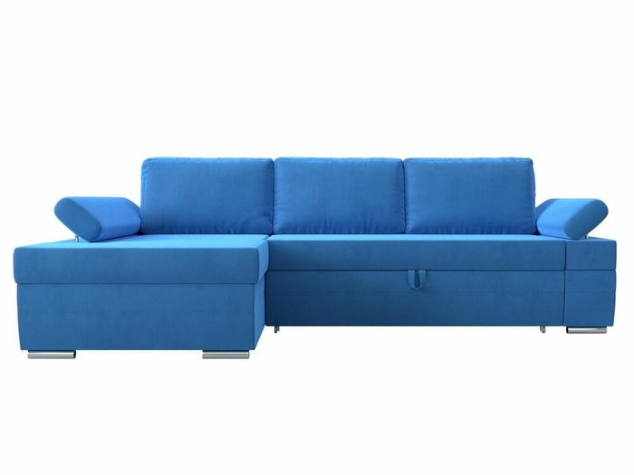 Угловой диван-кровать Канкун голубого цвета левый угол - купить Угловые диваны по цене 72999.0